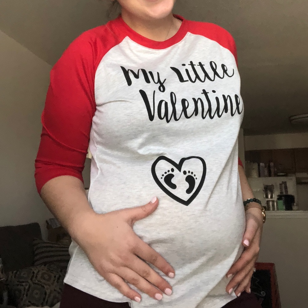 Maternity Valentine’s Day shirt